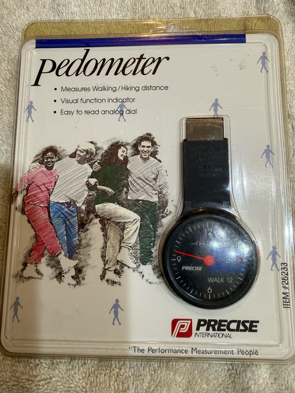 Black Walk K2 Analog Pedometer Watch with Red Hand
